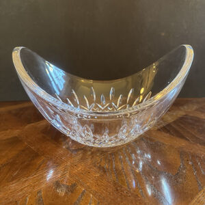 Vtg Waterford Lismore Essence Ellipse Bowl 7.5”x8.75”x5” Thick